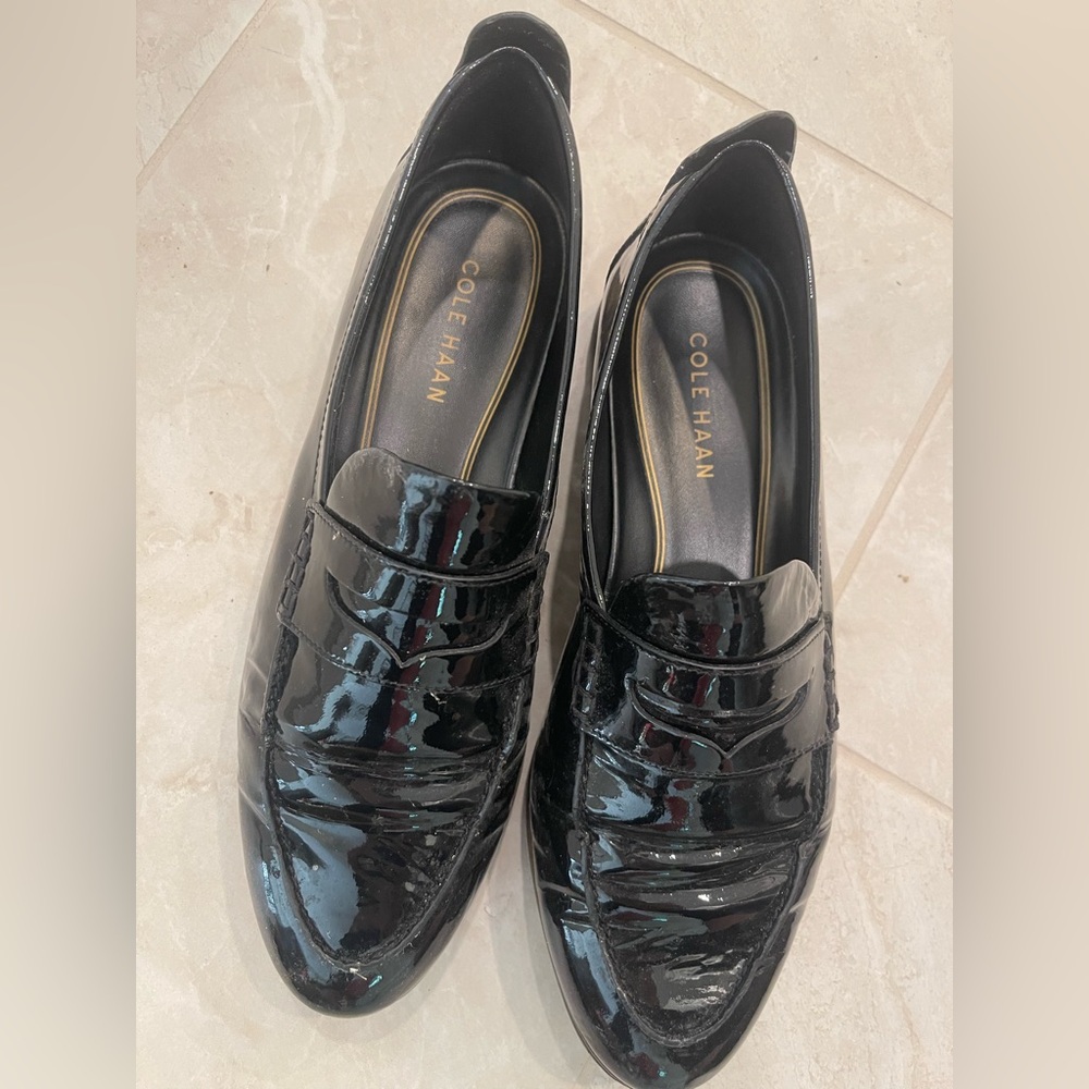 Cole Haan Shiny Black Loafers